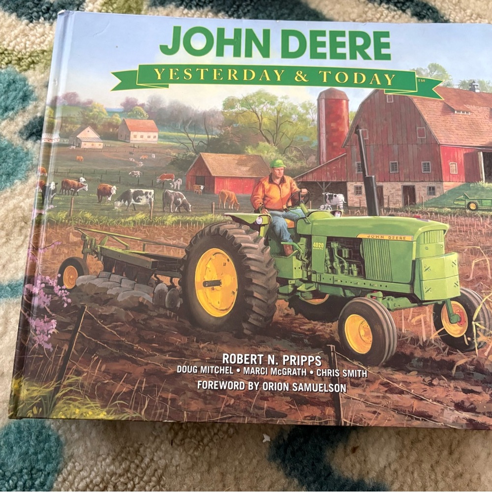 John Deere Green & Yellow Tractor Hardcover Illustration